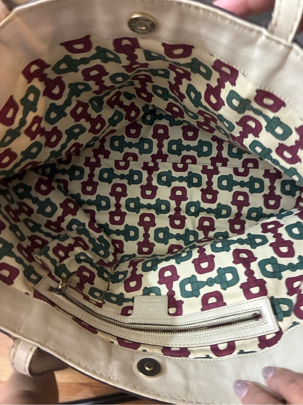 Authentic Gucci Monogram Embossed Tote - Picture 8 of 12